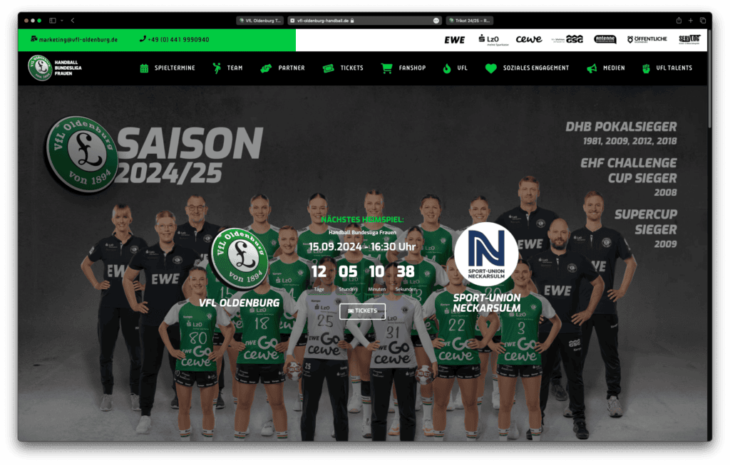 VfL Oldenburg Handball-Team Saison 2024/25